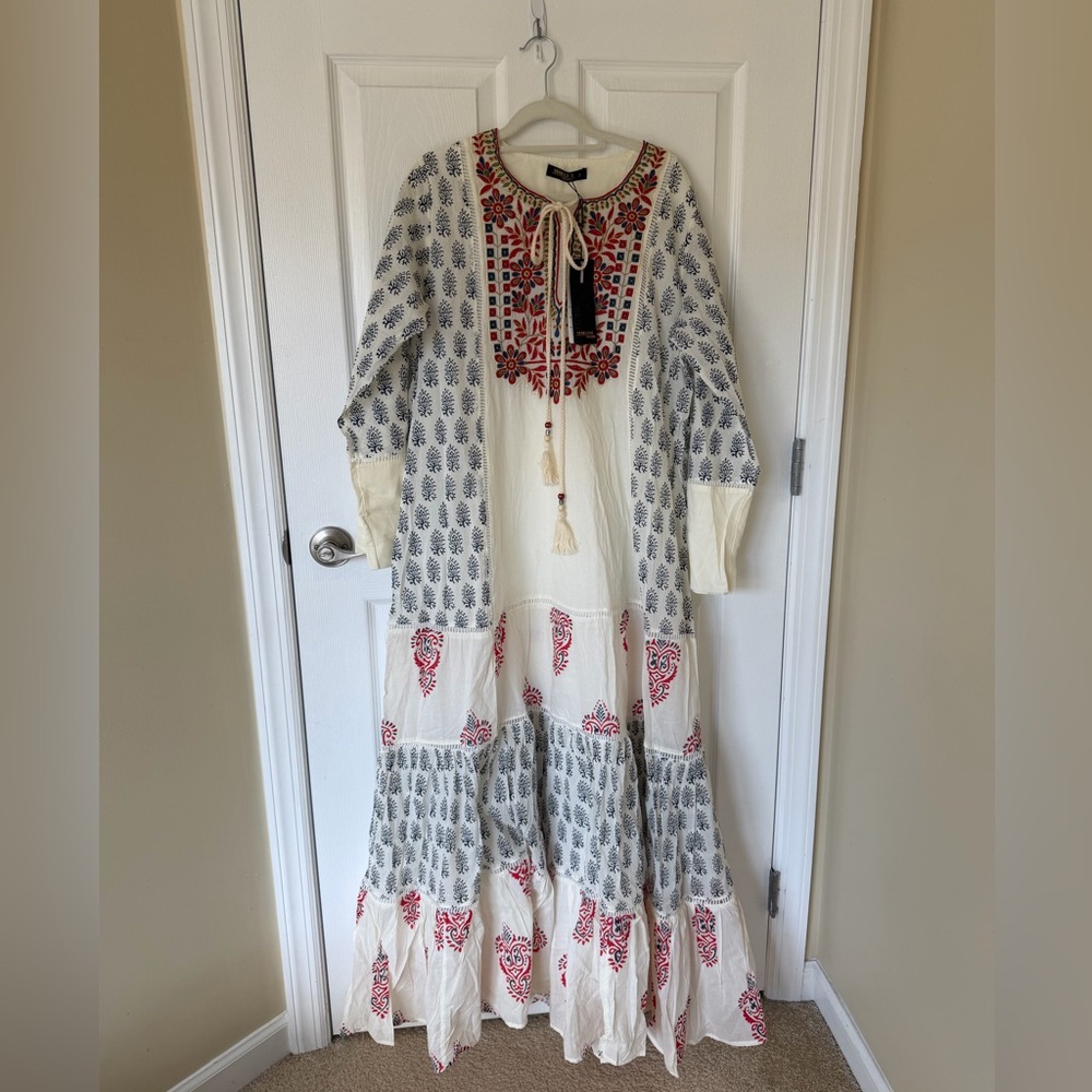 Bohemian Embroidered Maxi Dress / Abaya